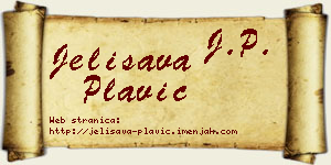 Jelisava Plavić vizit kartica